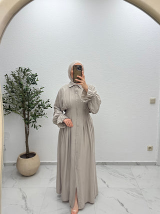 MAXIKLEID MIT KNOPFDETAIL
