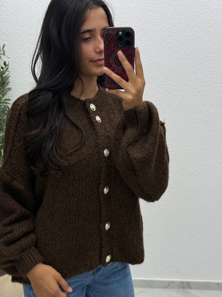 BOUCLÈ CARDIGAN - KURZ