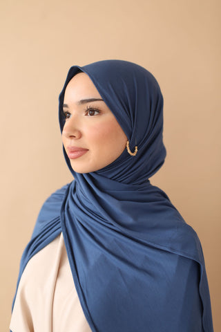 PREMIUM JERSEY HIJAB - JEANS BLUE