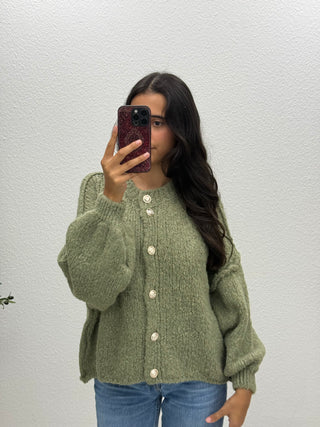 BOUCLÈ CARDIGAN - KURZ