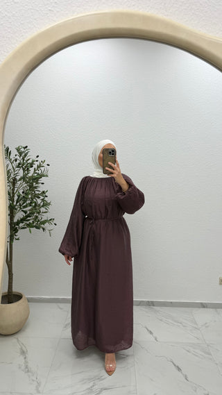 KLEID MIT BALLONÄRMELN