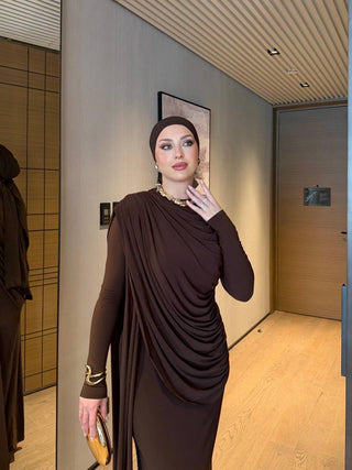 ELEGNTES DRAPIERTES KLEID