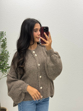 BOUCLÈ CARDIGAN - KURZ
