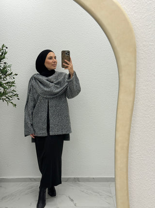 CELINÉ- TEDDY MANTEL MIT INTEGRIERTEM SCHAL