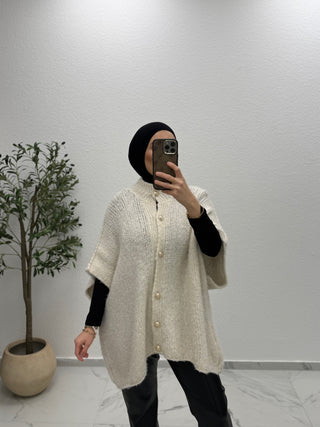 BOUCLÉ - CARDIGAN OHNE ÄRMELN