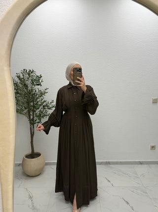 MAXIKLEID MIT KNOPFDETAIL