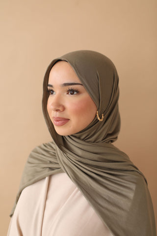 PREMIUM JERSEY HIJAB - LIGHT OLIVE