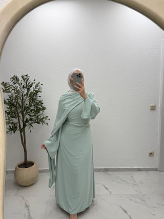 KLEID MIT CAPE DETAIL - BÜSRA MODE