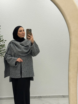 CELINÉ- TEDDY MANTEL MIT INTEGRIERTEM SCHAL