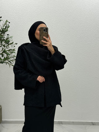 CELINÉ- TEDDY MANTEL MIT INTEGRIERTEM SCHAL