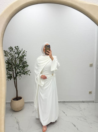 KLEID MIT CAPE DETAIL - BÜSRA MODE