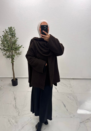 CELINÉ- TEDDY MANTEL MIT INTEGRIERTEM SCHAL