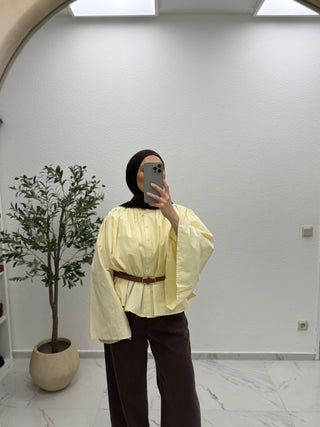 BLUSE MIT WEITEN ÄRMELN