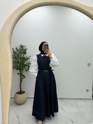 JEANSKLEID - SET MIT BLUSE