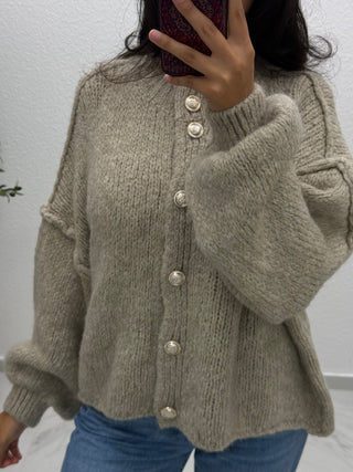 BOUCLÈ CARDIGAN - KURZ