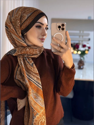 LINA - HIJAB BLACK CARAMELL