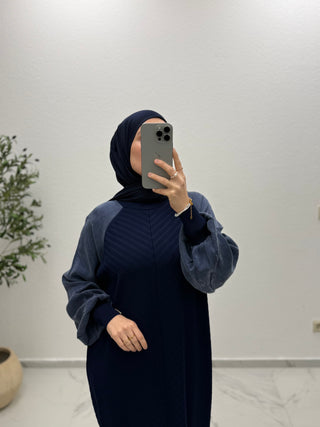 MERSERİZE KLEID MIT SEIDEN COPRA ÄRMELN