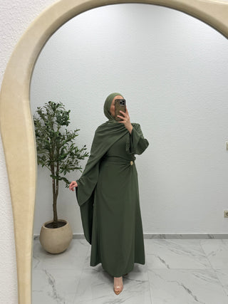 KLEID MIT CAPE DETAIL