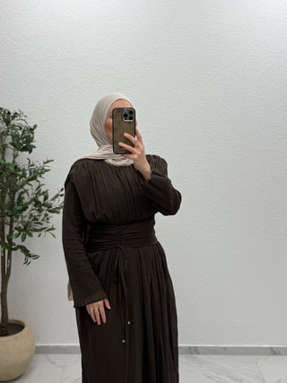 KLEID MIT DRAPIERTER TAILLE
