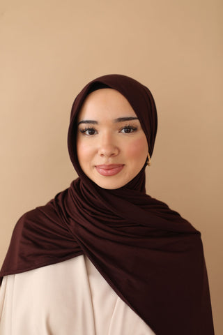 PREMIUM JERSEY HIJAB - DARK BURGUNDY