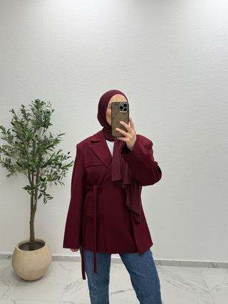 OVERSIZE- BLAZER MIT BINDEGÜRTEL