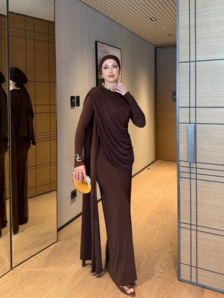 ELEGNTES DRAPIERTES KLEID