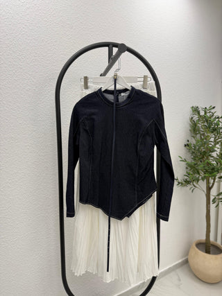 ASYMMETRISCHES SET MIT PLISSEE - ROCK