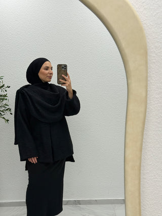 CELINÉ- TEDDY MANTEL MIT INTEGRIERTEM SCHAL