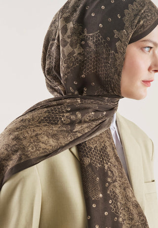 FRESHSCARFS - Floral Lace Pattern Rami Hijab