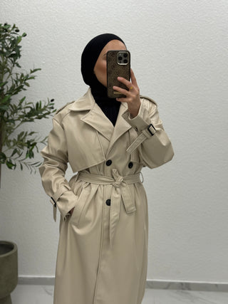 MIRA - TRENCHCOAT AUS LEDER