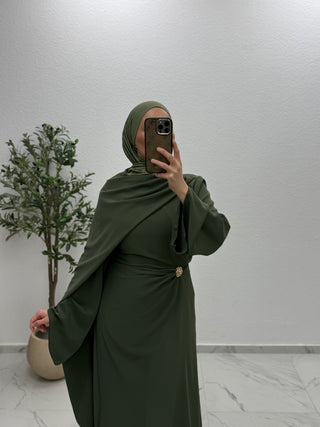 KLEID MIT CAPE DETAIL