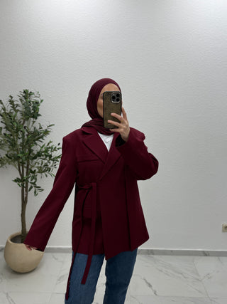 OVERSIZE- BLAZER MIT BINDEGÜRTEL