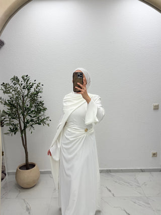 KLEID MIT CAPE DETAIL - BÜSRA MODE