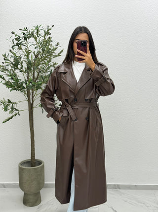 MIRA - TRENCHCOAT AUS LEDER