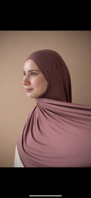 PREMIUM JERSEY HIJAB - DUSTY ROSE