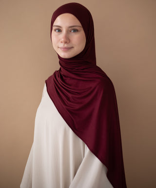 PREMIUM JERSEY HIJAB - BURGUNDY