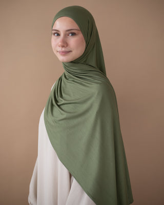 PREMIUM JERSEY HIJAB - OLIVE