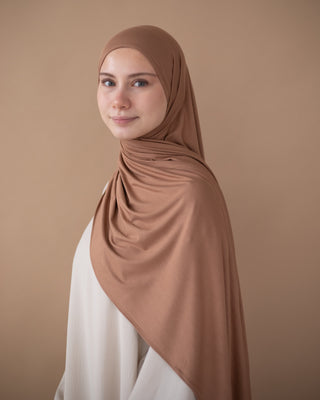 PREMIUM JERSEY HIJAB - CARAMEL