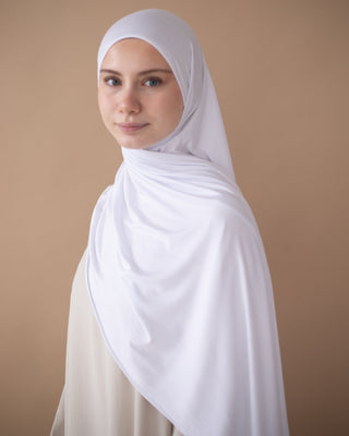 PREMIUM JERSEY HIJAB - WHITE