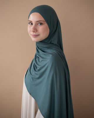 PREMIUM JERSEY HIJAB - LIGHT PETROL