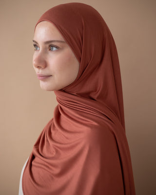 PREMIUM JERSEY HIJAB - TERRACOTTA