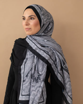 LINA - HIJAB BLACK GREY